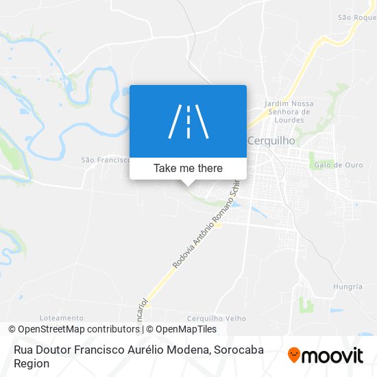 Rua Doutor Francisco Aurélio Modena map