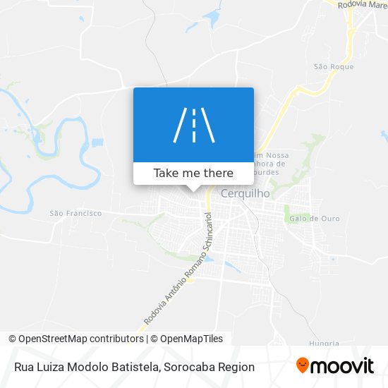 Mapa Rua Luiza Modolo Batistela