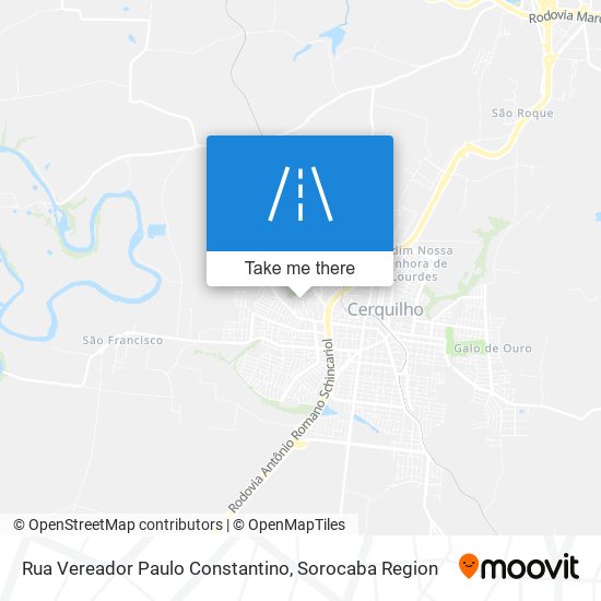 Mapa Rua Vereador Paulo Constantino