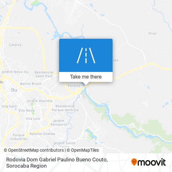 Mapa Rodovia Dom Gabriel Paulino Bueno Couto