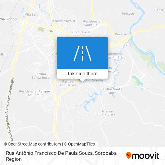 Mapa Rua Antônio Francisco De Paula Souza