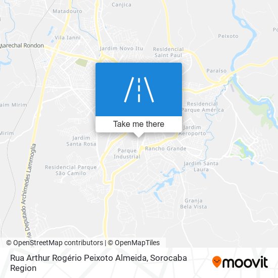 Mapa Rua Arthur Rogério Peixoto Almeida