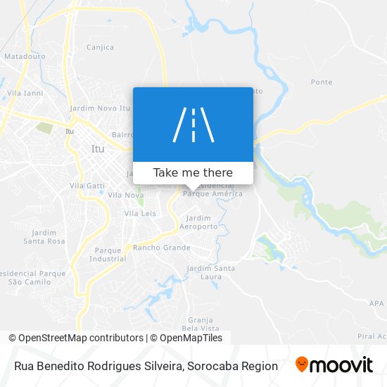 Mapa Rua Benedito Rodrigues Silveira