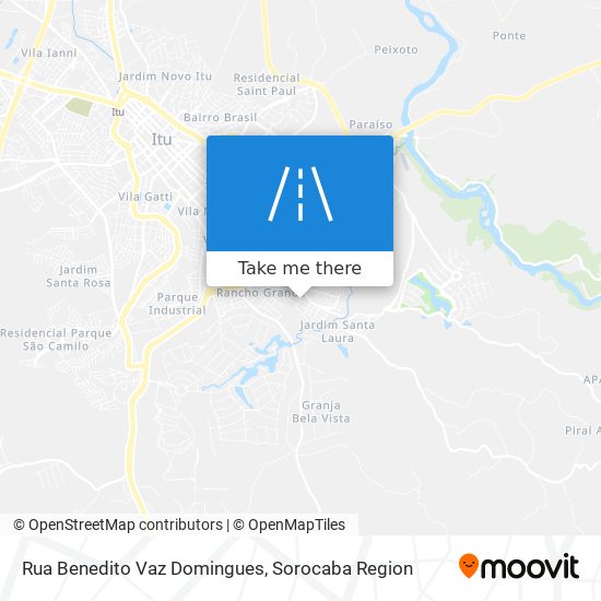 Mapa Rua Benedito Vaz Domingues