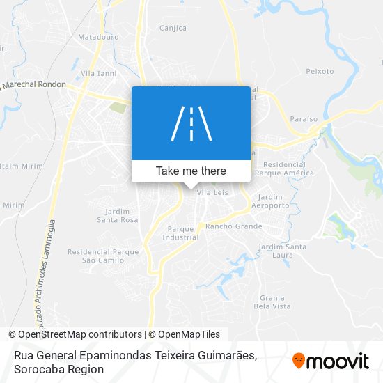 Mapa Rua General Epaminondas Teixeira Guimarães