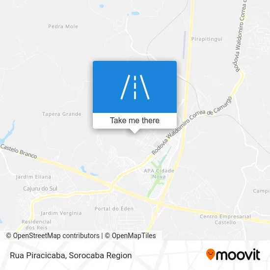 Rua Piracicaba map