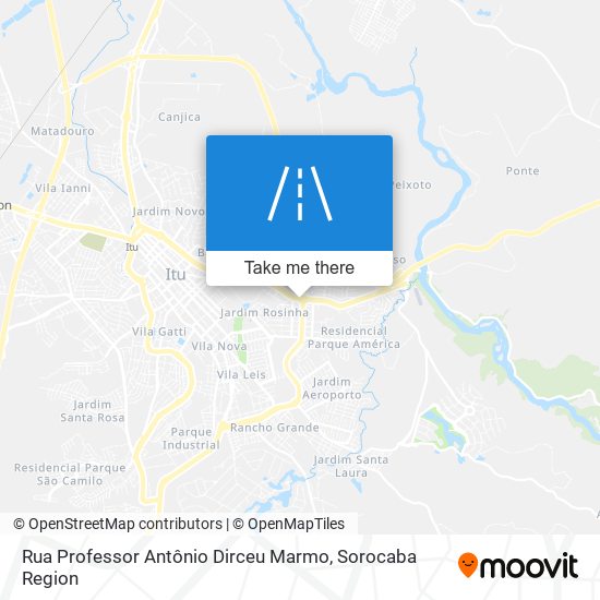 Mapa Rua Professor Antônio Dirceu Marmo