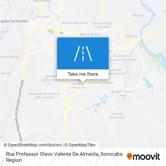 Rua Professor Olavo Valente De Almeida map