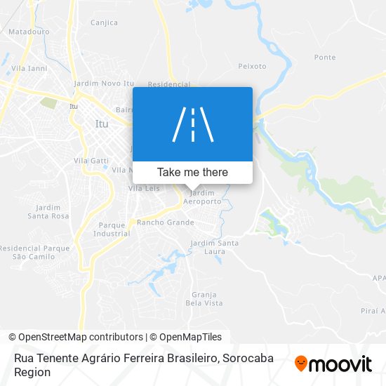 Mapa Rua Tenente Agrário Ferreira Brasileiro