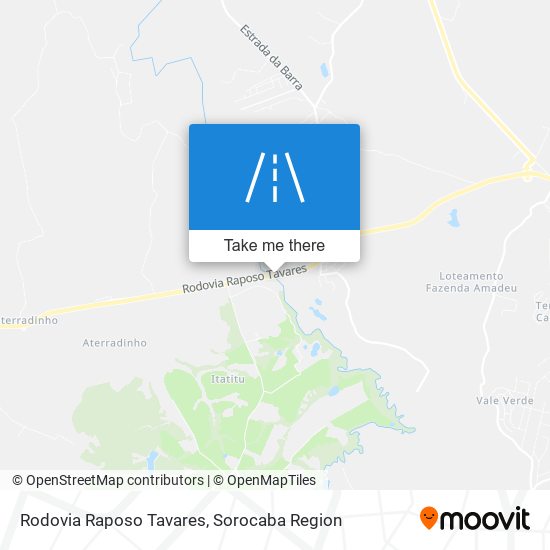 Mapa Rodovia Raposo Tavares