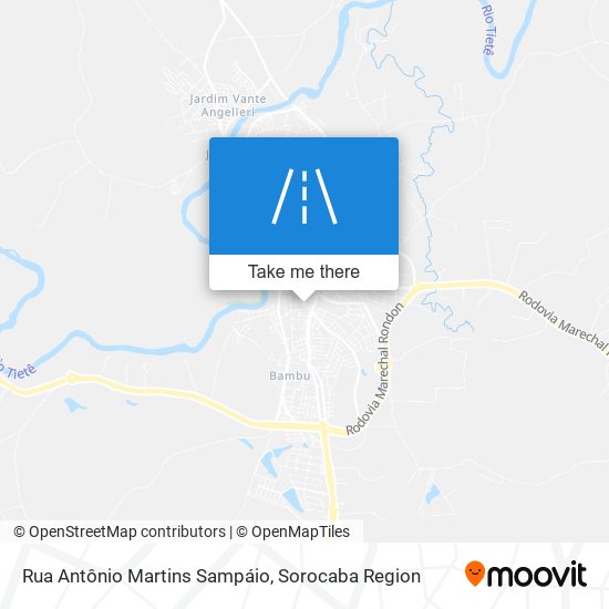 Mapa Rua Antônio Martins Sampáio