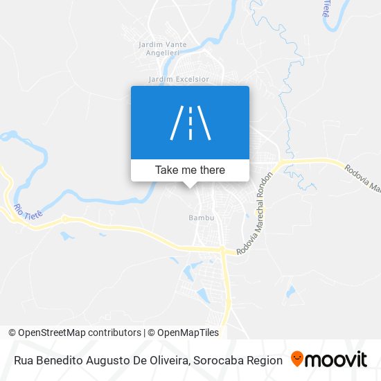 Mapa Rua Benedito Augusto De Oliveira