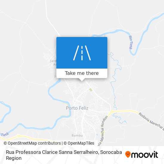 Mapa Rua Professora Clarice Sanna Serralheiro