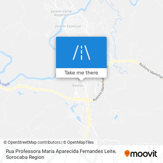 Rua Professora Maria Aparecida Fernandes Leite map