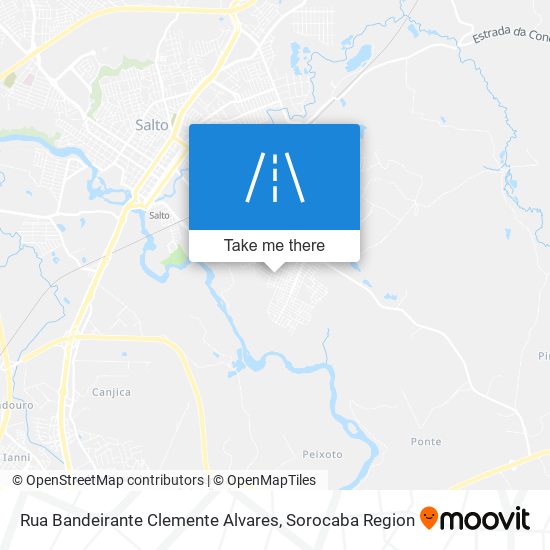 Rua Bandeirante Clemente Alvares map