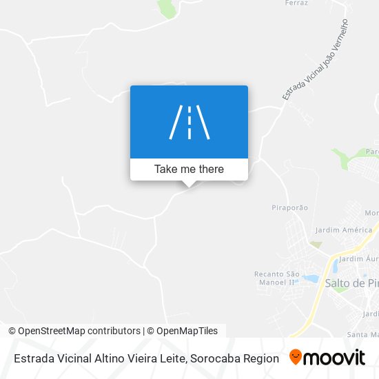 Mapa Estrada Vicinal Altino Vieira Leite