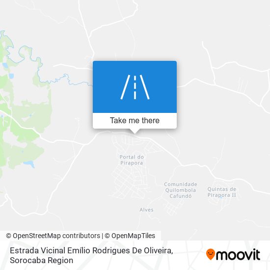 Mapa Estrada Vicinal Emílio Rodrigues De Oliveira