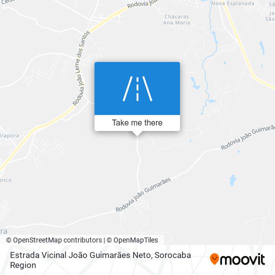 Mapa Estrada Vicinal João Guimarães Neto