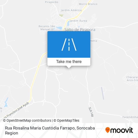 Mapa Rua Rosalina Maria Custódia Farrapo
