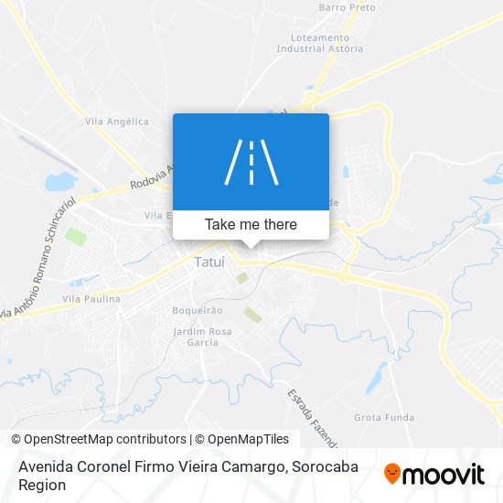 Mapa Avenida Coronel Firmo Vieira Camargo