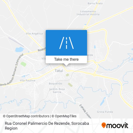 Mapa Rua Coronel Palimercio De Rezende