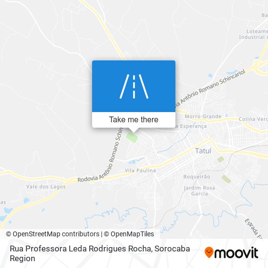 Mapa Rua Professora Leda Rodrigues Rocha