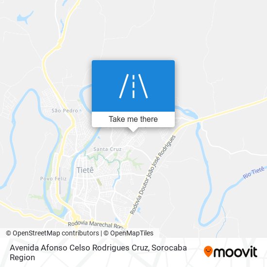Avenida Afonso Celso Rodrigues Cruz map