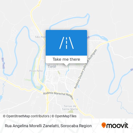 Mapa Rua Angelina Morelli Zanelatti