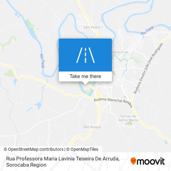 Mapa Rua Professora Maria Lavínia Teixeira De Arruda