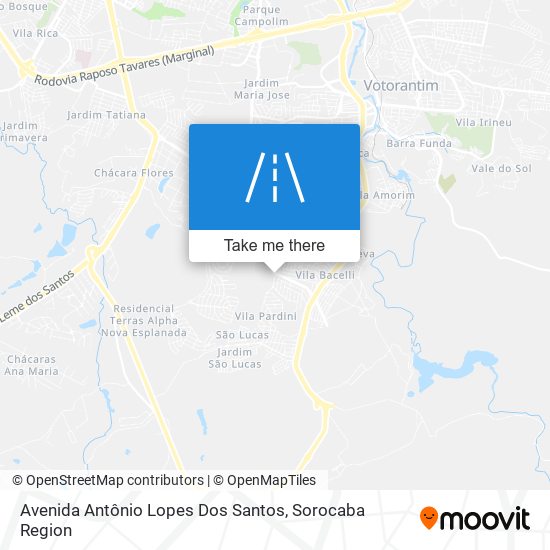 Avenida Antônio Lopes Dos Santos map