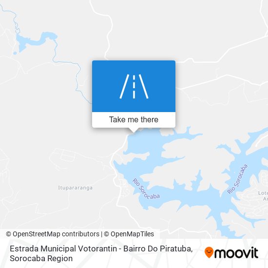 Mapa Estrada Municipal Votorantin - Bairro Do Piratuba