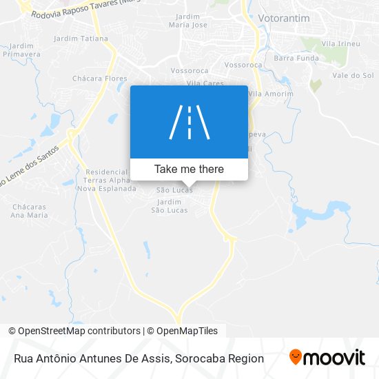 Mapa Rua Antônio Antunes De Assis