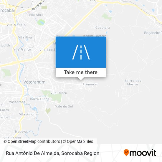 Mapa Rua Antônio De Almeida