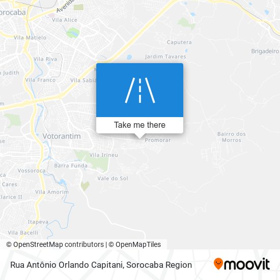 Mapa Rua Antônio Orlando Capitani