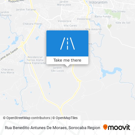 Mapa Rua Benedito Antunes De Moraes