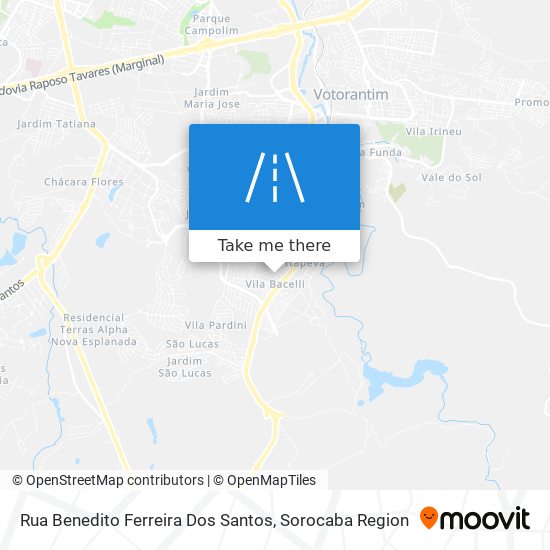Mapa Rua Benedito Ferreira Dos Santos