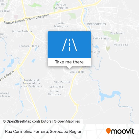Mapa Rua Carmelina Ferreira