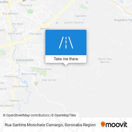 Mapa Rua Santina Moschate Camargo