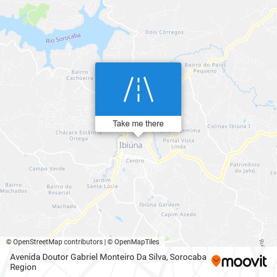 Mapa Avenida Doutor Gabriel Monteiro Da Silva