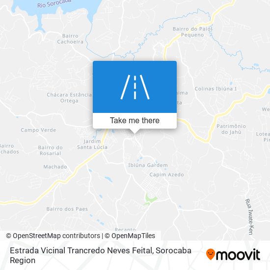 Estrada Vicinal Trancredo Neves Feital map