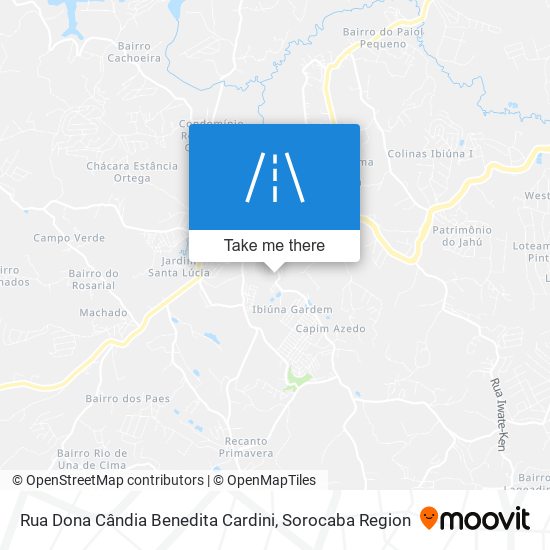 Mapa Rua Dona Cândia Benedita Cardini