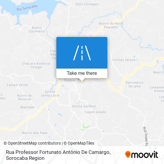 Mapa Rua Professor Fortunato Antônio De Camargo
