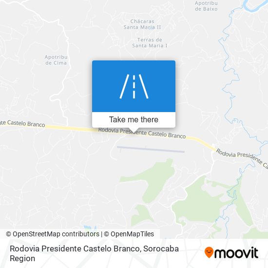 Mapa Rodovia Presidente Castelo Branco