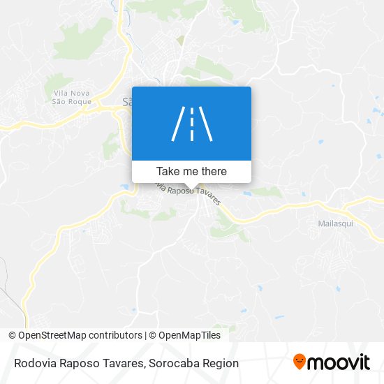 Mapa Rodovia Raposo Tavares