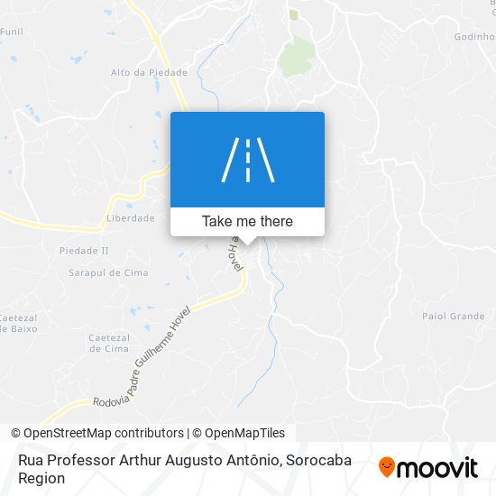 Mapa Rua Professor Arthur Augusto Antônio