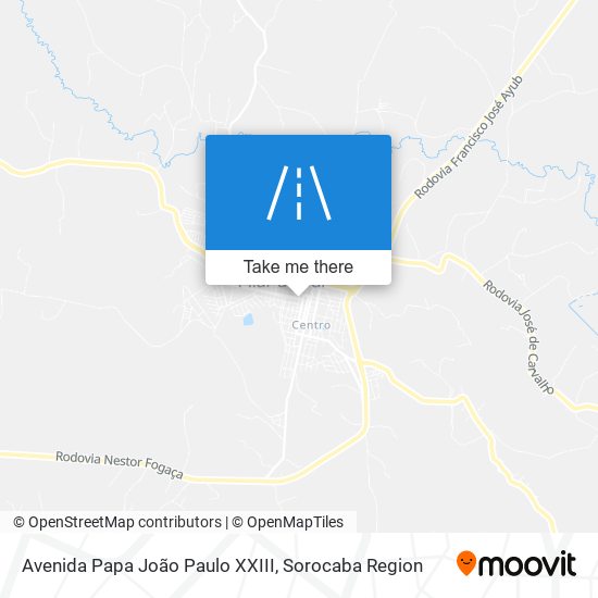 Mapa Avenida Papa João Paulo XXIII