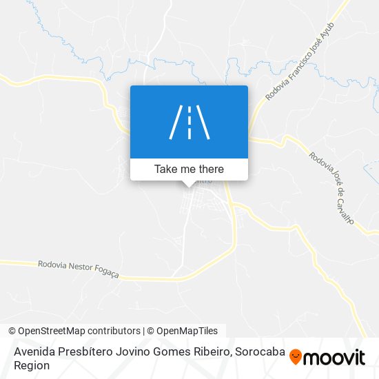 Mapa Avenida Presbítero Jovino Gomes Ribeiro