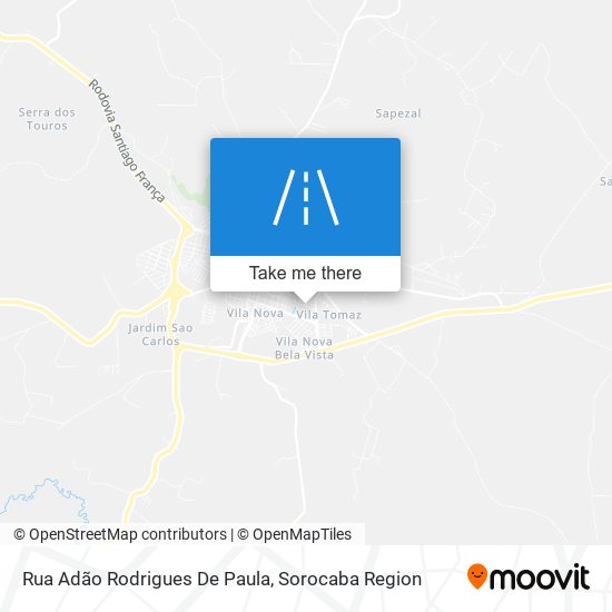 Mapa Rua Adão Rodrigues De Paula
