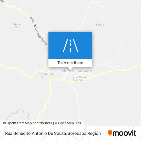 Mapa Rua Benedito Antonio De Souza