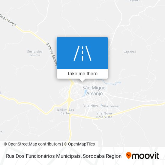 Mapa Rua Dos Funcionários Municipais